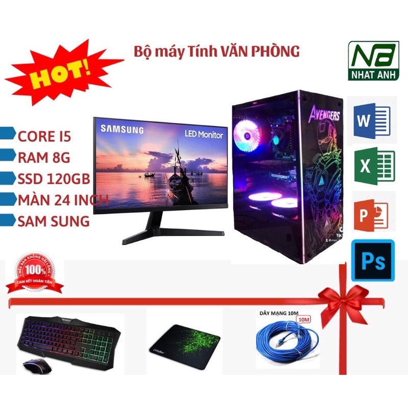 Bộ Máy Tính VĂN PHÒNG VIP 1 Màn 24 inch sam sung bảo hành chính hãng  2 năm | BigBuy360 - bigbuy360.vn