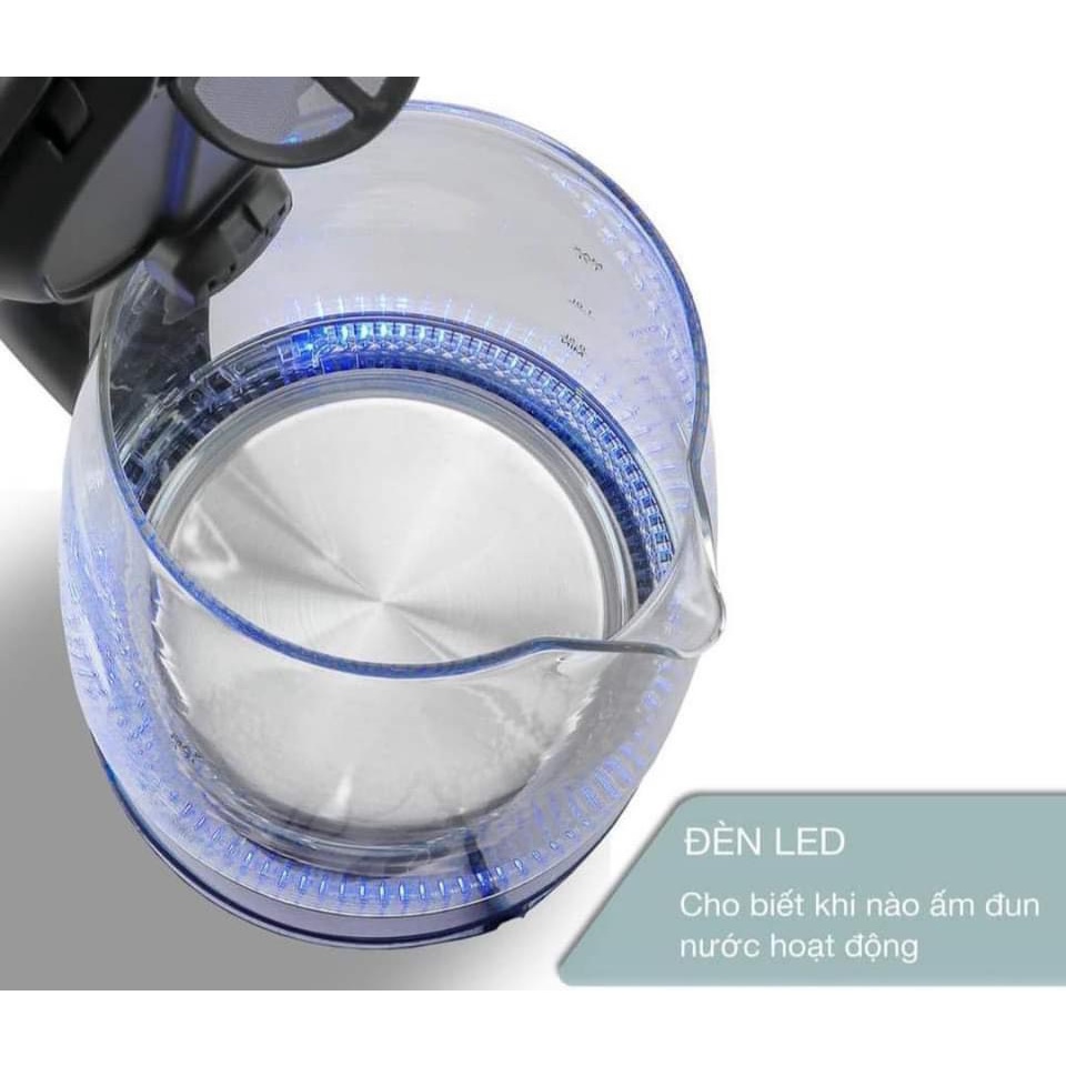 Ấm siêu tốc thủy tinh Lebenlang