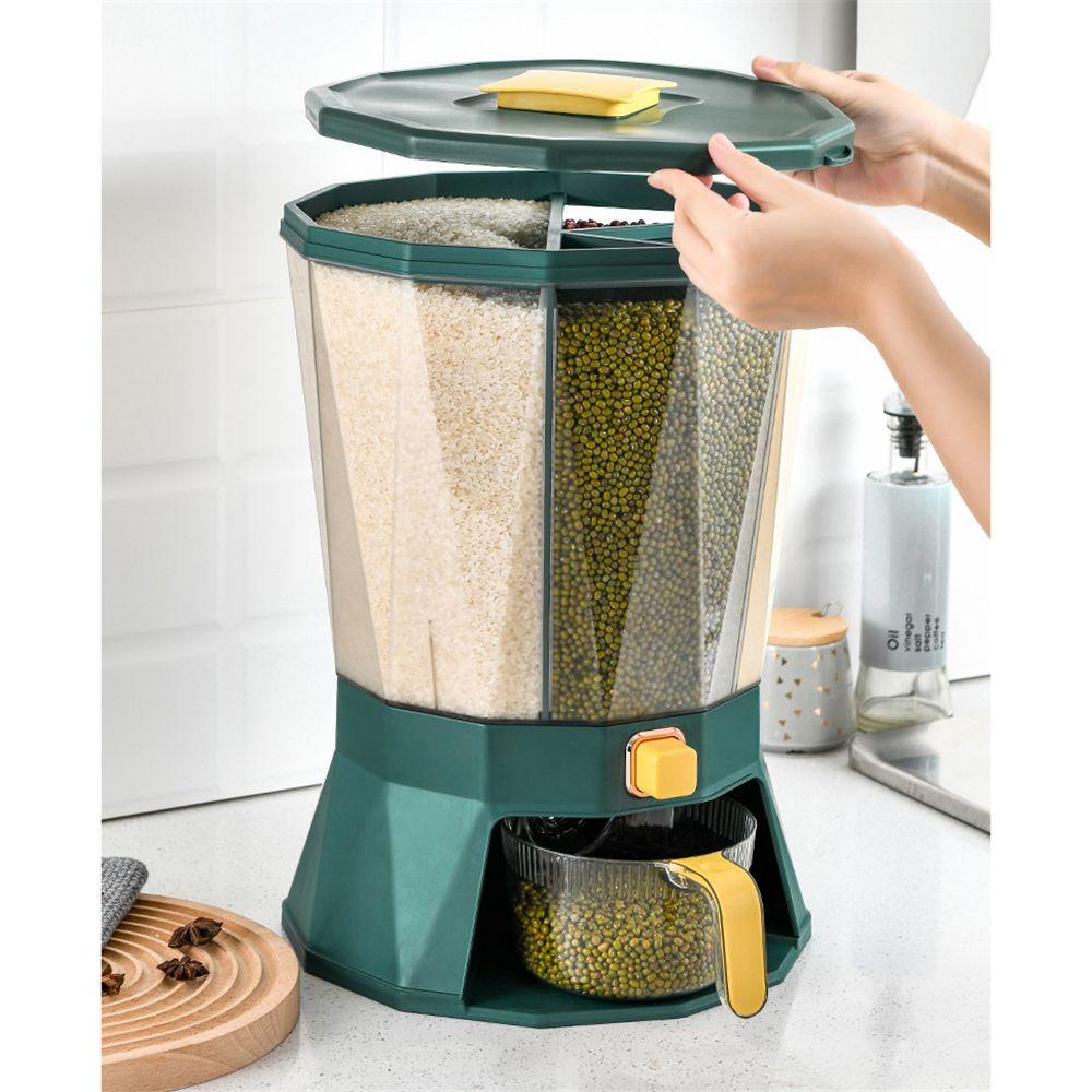 LEILY Hộp Đựng Gạo 4 Ngăn Đa Năng Có Nắp Đậy Tiện Dụng
