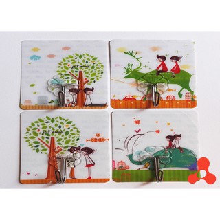 Móc Dán Tường Siêu Dính In Hình 3D Độc Đáo