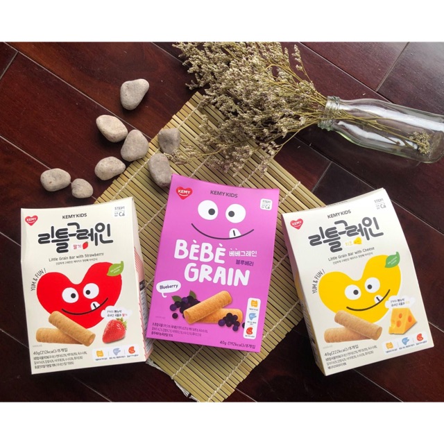 Bánh ăn dặm ngũ cốc dinh dưỡng Kemy Kids cho bé 6m+ (Hàn Quốc)