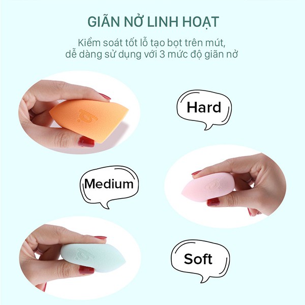 [GIFT] Mút trang điểm tán kem nền Berlala dạng giọt nước mềm mại tiện an toàn và không gây kích ứng 1pcs Màu Ngẫu Nhiên