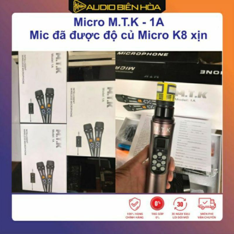 MICRO KHÔNG DÂY M.T.K ĐÃ ĐỘ CỦ MIC K8 SIÊU HAY
HỖ TRỢ CHỈNH BASS – TREBLE – ECHO NGAY TRÊN THÂN MIC