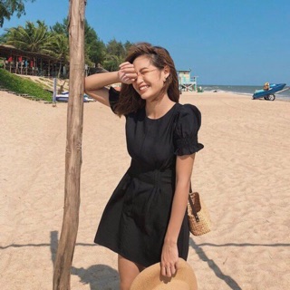 Đầm tay bo basic