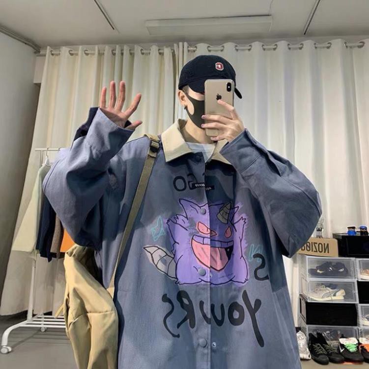 Áo khoác sơ mi kaki cardigan unisex form rộng Wind Go Your siêu phẩm của năm