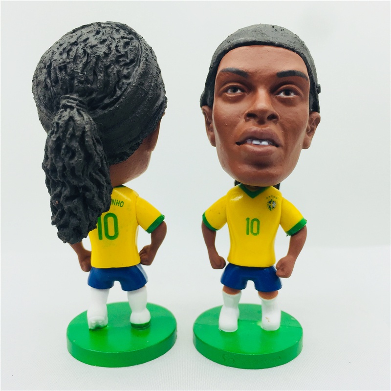 Mô Hình Cầu Thủ Bóng Đá Brazil Rivaldo Ronaldo Coutinho Cafu Neymar Jesus Alisson Carlos Pato Ronaldinho Cao 6.5cm