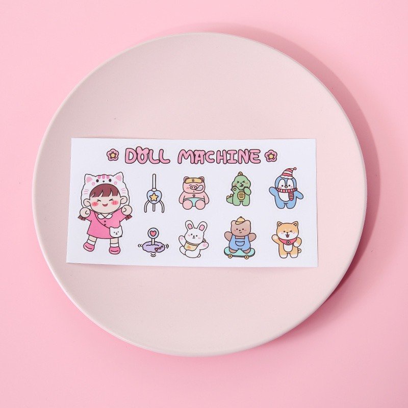 Miếng sticker hình dán cute trang trí dán sổ, dán laptop, dán mũ bảo hiểm DL02 WARM