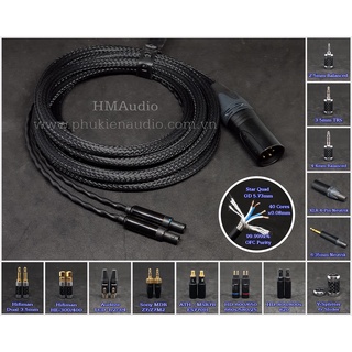 Dây tai nghe đồng OFC bọc chống nhiễu CANARE - Connector Sennheiser HD800 HD800s HD820