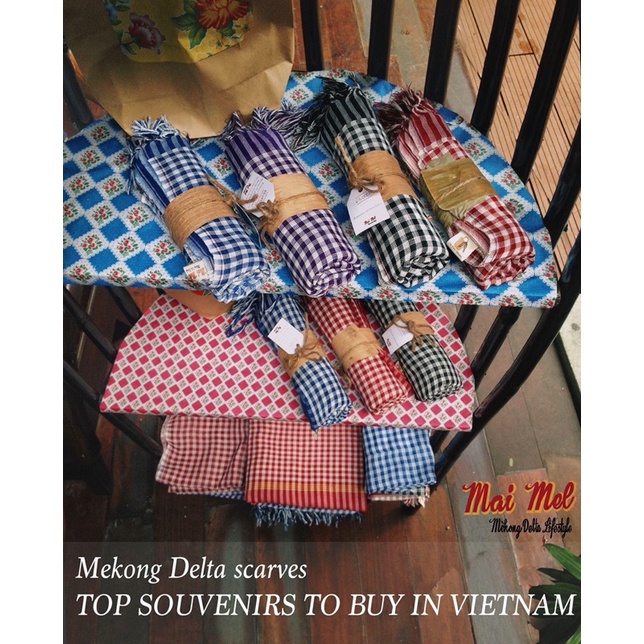 Khăn rằn Nam bộ ( Caro đen - trắng)