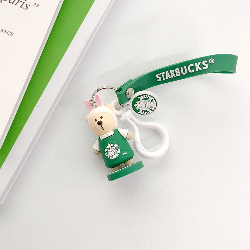 Móc khóa hình gấu Starbucks 12 cung hoàng đạo dễ thương độc đáo tùy chọn