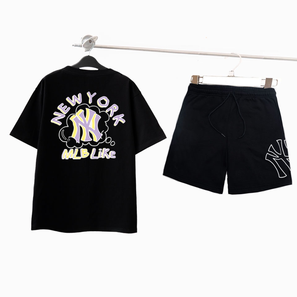 Bộ Thể Thao Nam Nữ NY MLB LIKE Bộ Quần Áo thun Unisex NY MLB LIKE