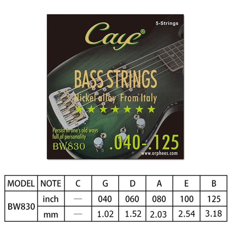 Dây Đàn Guitar Bass Điện CAYE BW730 BW830 BW930 4/5/6 Dây