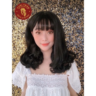 Tóc bộ Xoăn đuôi nhỏ 45 đen tự nhiên