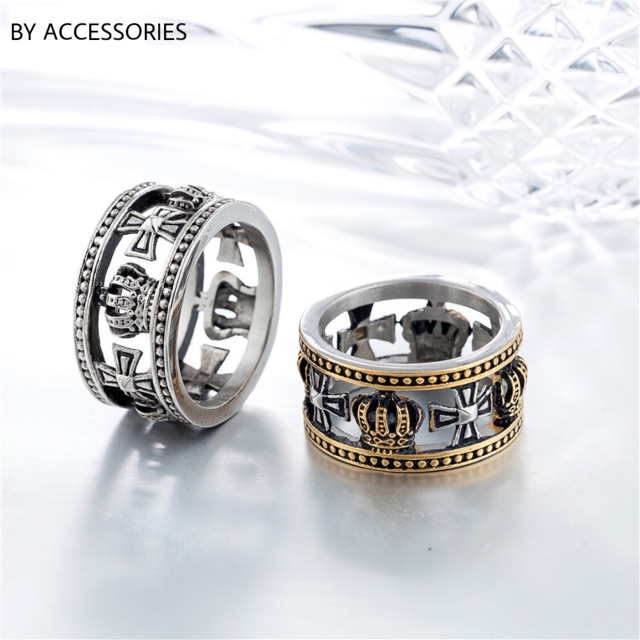Nhẫn titan vương miện Freedom không gỉ UR191008
