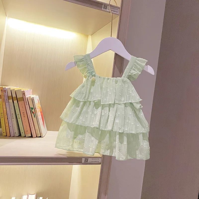 2023 Đầm Công Chúa Lưới Mùa Hè Hàn Quốc Cho Bé Gái Mới