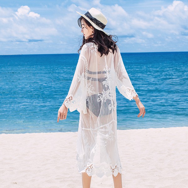 Áo khoác cardigan dài tay phối ren thời trang cho nữ | BigBuy360 - bigbuy360.vn