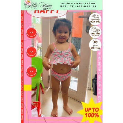 bơi 12kg - 18kg bikini 2 mảnh hình hồng hạc dễ thương --KellyWang