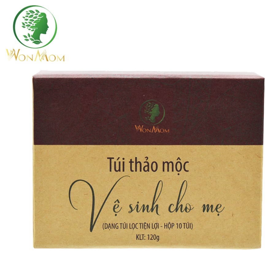 [ Giảm 35K - Đơn 339K ] Túi Thảo Mộc Vệ Sinh Cho Mẹ Sau Sinh, Xông Vùng Kín Thơm Tho Wonmom ( 10 Túi/Hộp )