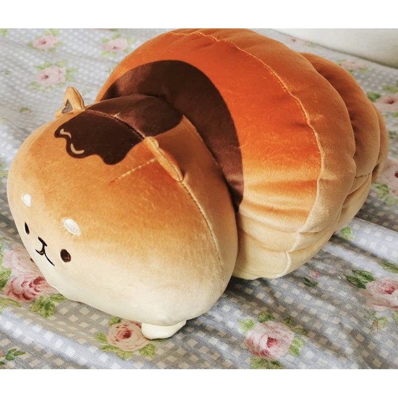 [TOREBA] Thú bông bánh mỳ Yeast Ken - Shiba Rolled Bread Big Plushy Nhật mẫu mới 2021