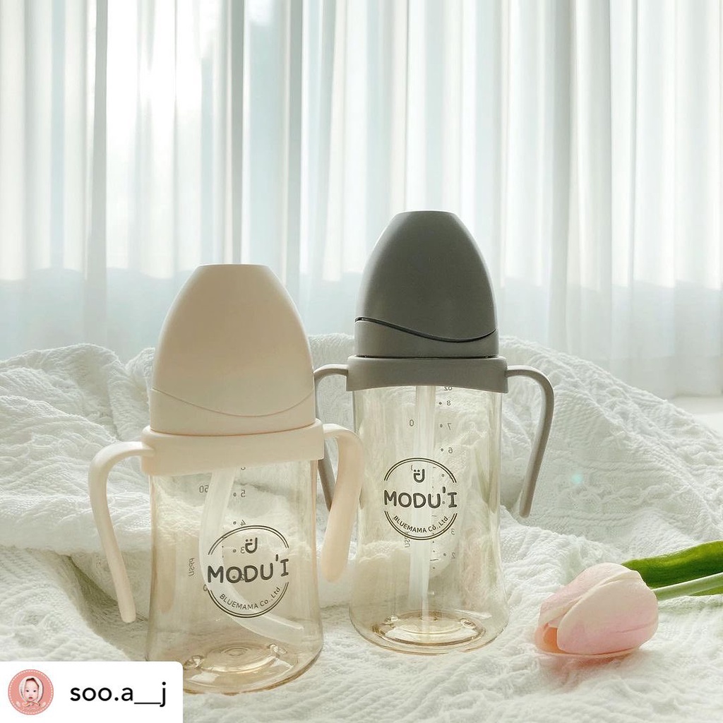 Bình uống nước, uống sữa chống sặ.c cho bé tập uống SIPPY CUP Modui chính hãng Bluemama Hàn Quốc