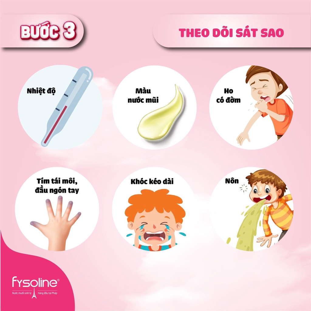 Nươc muối sinh lý Fysoline - Vệ sinh mắt, mũi, miệng an toàn cho bé.