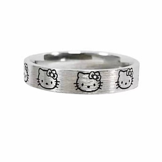 Ahellogirl Nhẫn Cặp Đôi Hình HELLO Kitty Dễ Thương