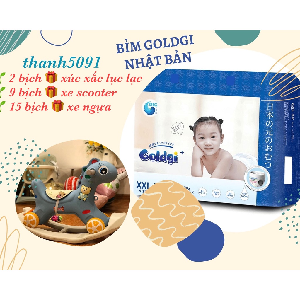 ⚡𝐌𝐀̂̃𝐔 𝟐𝟎𝟐𝟏⚡ Tã/Bỉm GOLDGI+/GOLDGI X5 NHẬT BẢN Cao Cấp Dán/Quần Đủ Size NB92/S84/M66/M60/L56/L48/XL46/XL44/XXL34