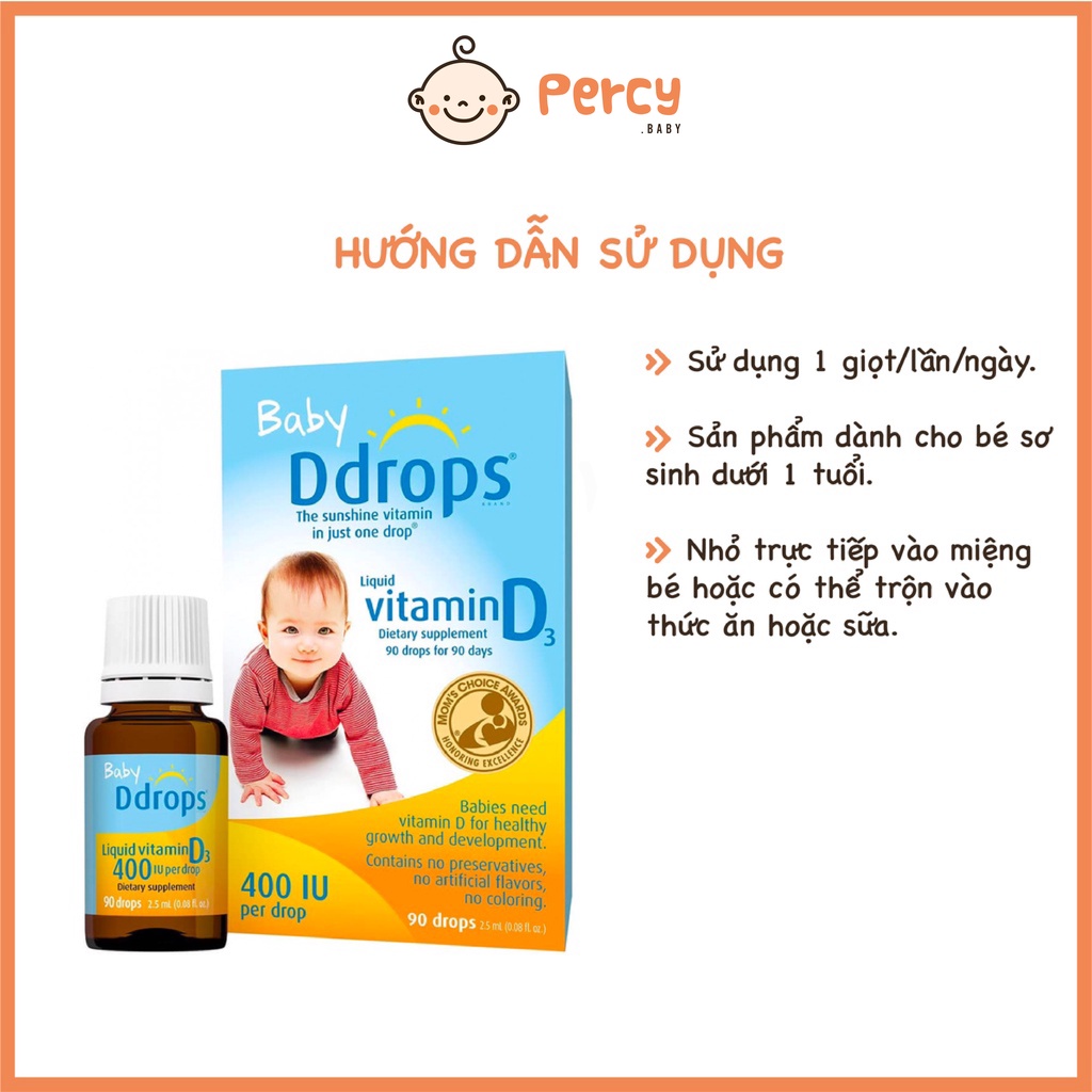 Vitamin D3 Baby Ddrops Liquid 400 IU 2.5ml
