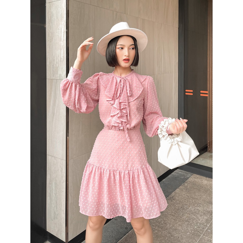 Đầm Kiểu Nữ Bèo Ngực Ba Màu EDINI - D1372 | BigBuy360 - bigbuy360.vn