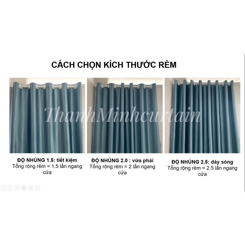 Rèm Cửa Sổ Cao Cấp, Rèm Cửa Chống Nắng 96%, Vải Treo Tường Trang Trí Decor Cửa - THANHMINHCURTAIN