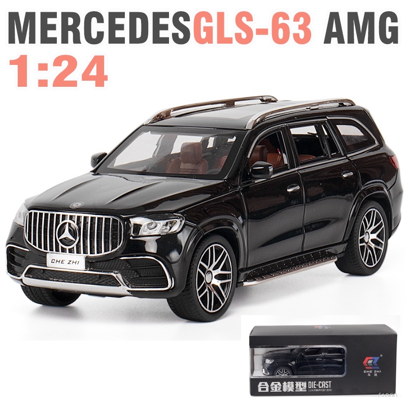 Xe mô hình ô tô Mercedes Benz AMG GLS63 tỉ lệ 1:24 xe đồ chơi trẻ em