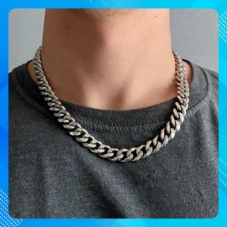 Vòng cổ+vòng tay 12mm mắt xích titan không gỉ