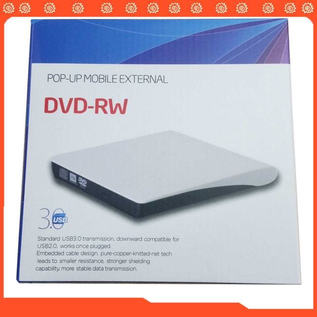 USB 3.0 DVD-RW Driver Portable External Optical Drive CD DVD RW ROM Player for Laptop Computer