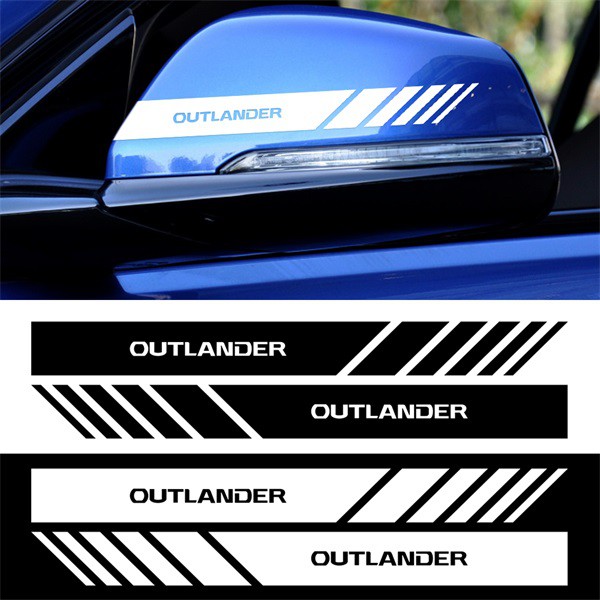 Bộ 2 Sticker Logo Dán Kính Chiếu Hậu Xe Hơi MITSUBISHI Outlander