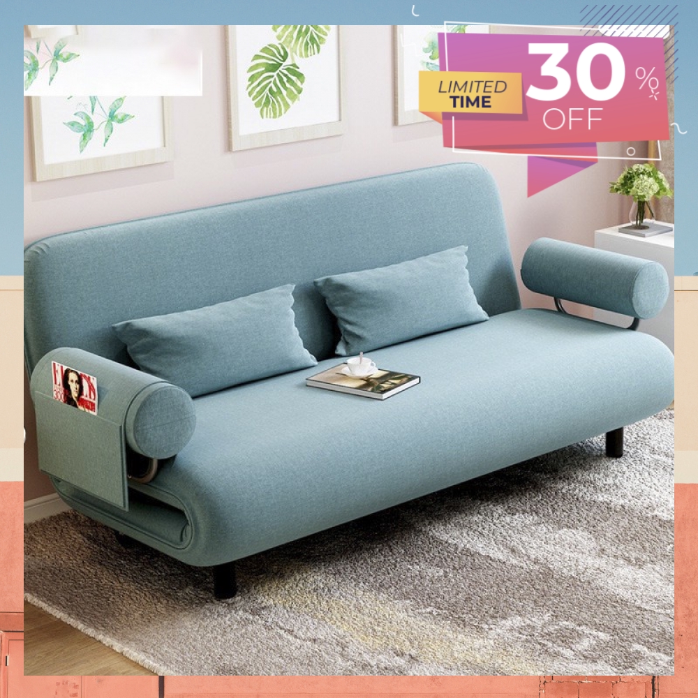 Ghế sofa giường nằm đa năng Kachi MK191 - Màu xanh dương + Tặng 2 gối dựa