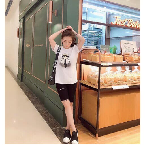 Quần Ngố Jean Rách 2 Màu Đen Và Trắng - Quần Ngố Nữ - Tashop