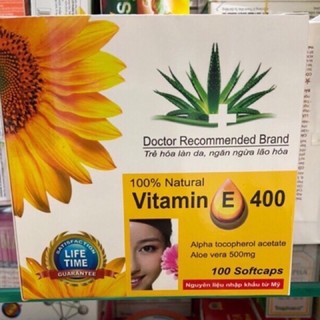 viên uống đẹp da Vitamin E kèm tinh chất nha đam (hộp 100viên)