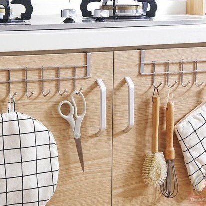 Giá Treo Đồ , Móc Inox Treo Đồ Gắn Sau Tủ Cánh Cửa Nhà Tắm Phòng Bếp 1432 Đức Tài