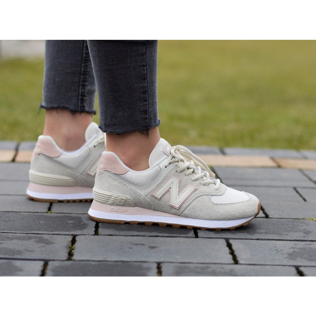 Giày New Balance 574 Hồng kem