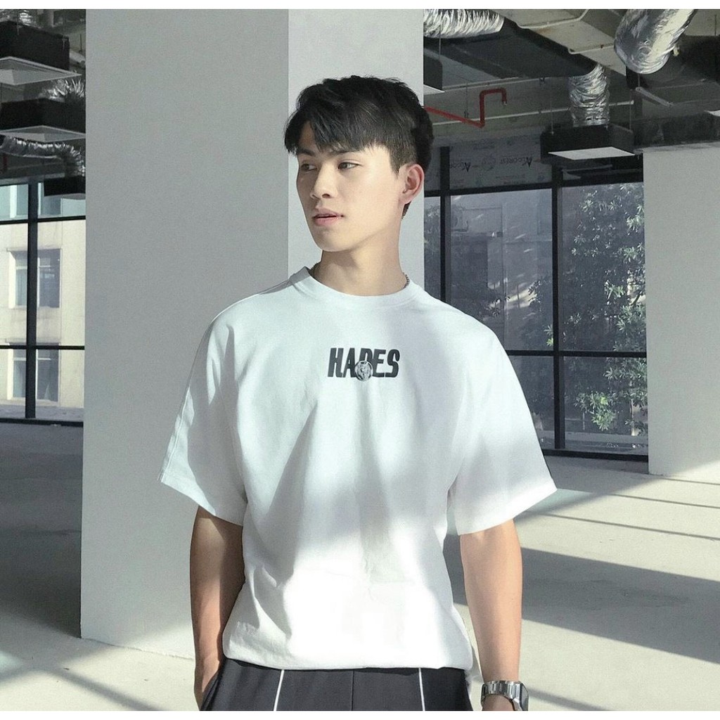 Áo thun HADES WOLF SYMBOL TEE unisex form rộng tay lỡ basic 2 màu đen trắng