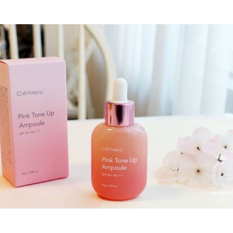 SERUM DƯỠNG TRẮNG HỒNG NÂNG TONE CELLAPY PINK TONE UP AMPOULE 30ML
