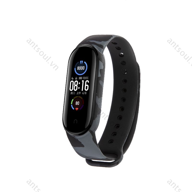 Dây Đeo Thay Thế Chất Liệu Silicon Hoạ Tiết Hoạt Hình Cho Xiaomi Mi Band 5  band5 strap