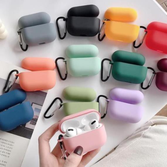 🌟 HÀNG LOẠI 1 🌟18 màu thời trang Case airpod 1 2 Pro  🌟 Vỏ Bao silicon dẻo trơn đựng tai nghe không dây