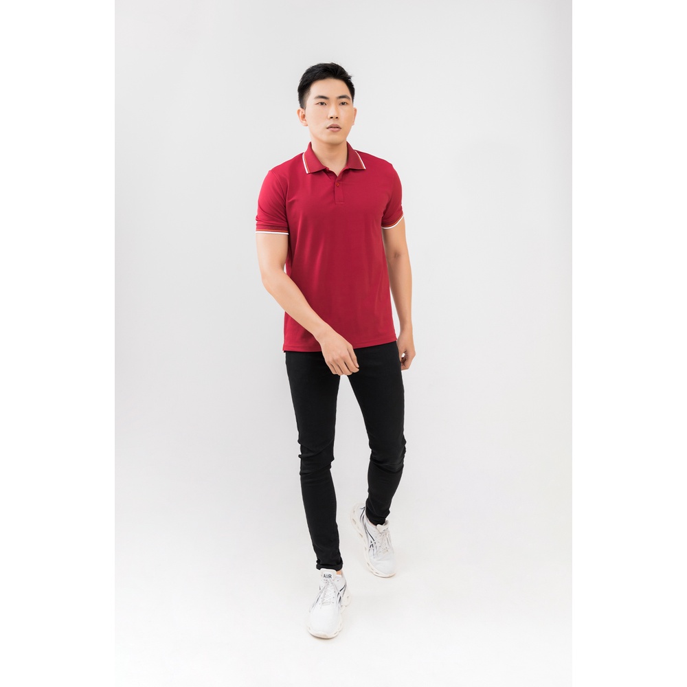 áo thun polo nam trơn chất vải cá sấu lacoste form rộng màu đỏ đô, áo phông có cổ unisex hàng hiệu chính hãng otherstyle