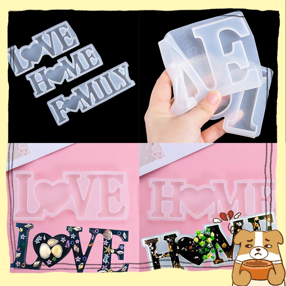 Khuôn Nhựa Hình Chữ LOVE/Ngôi Nhà Làm Đồ Trang Trí Thủ Công