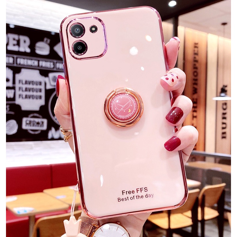 ỐP LƯNG SILICON SAMSUNG GALAXY A03 KÈM IRING SANG TRỌNG