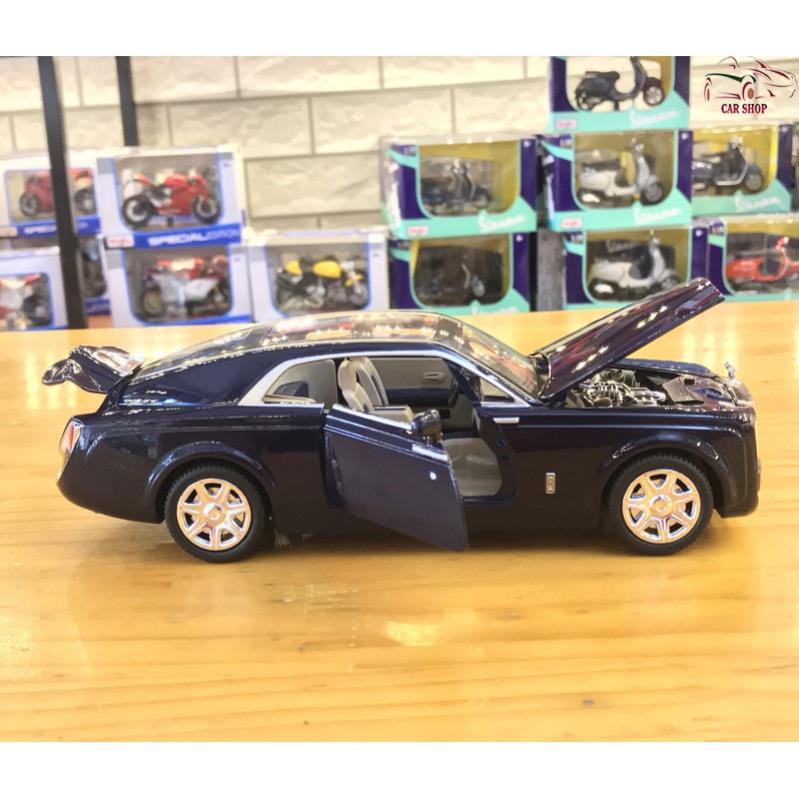 Xe mô hình ô tô siêu xe Roll Royce Sweptail tỉ lệ 1/24 hãng XLG màu xanh đen