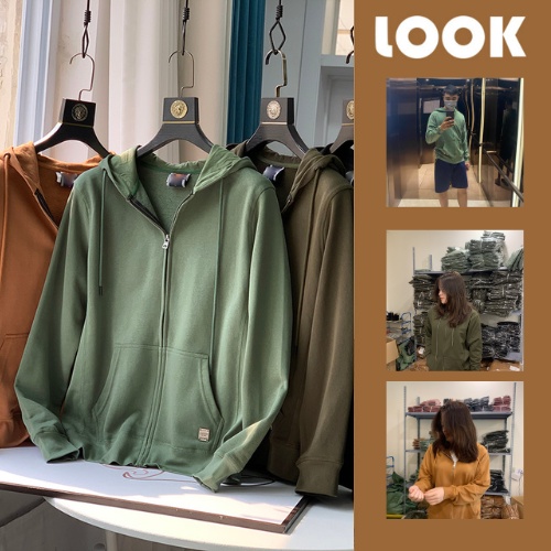 Áo Hoodie Thời Trang Có Khóa 4 Màu Thiết Kế Đơn Giản Tinh Tế Chất Vải Da Cá Phù Hợp Với Thời Tiết 4 Mùa