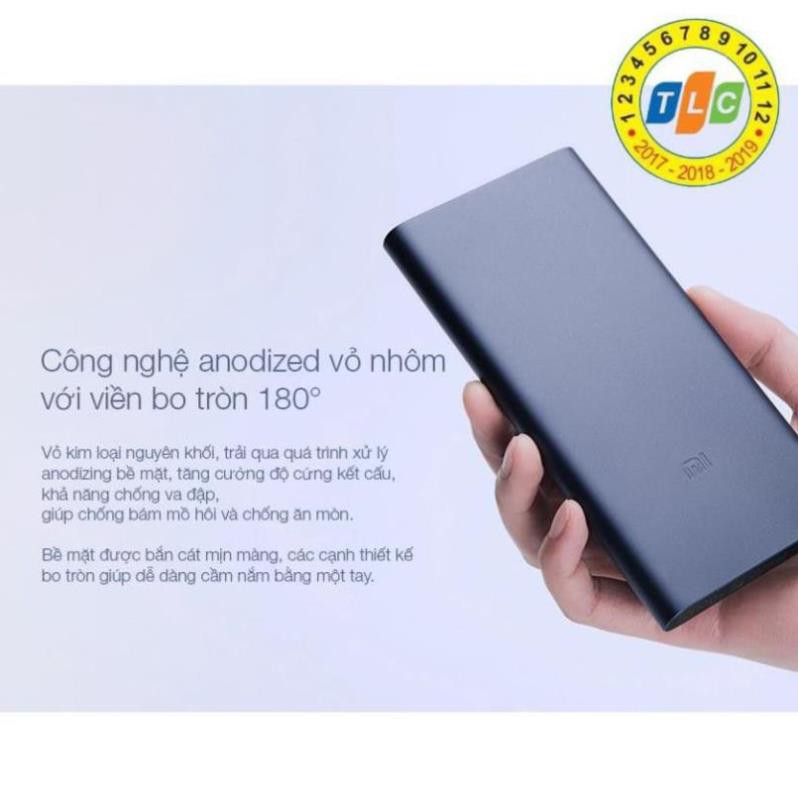 Pin Sạc Dự Phòng Xiaomi Gen 2S Version 2018 10000 mAh 2 Cổng USB Hỗ Trợ QC 3.0 - Hàng Chính Hãng