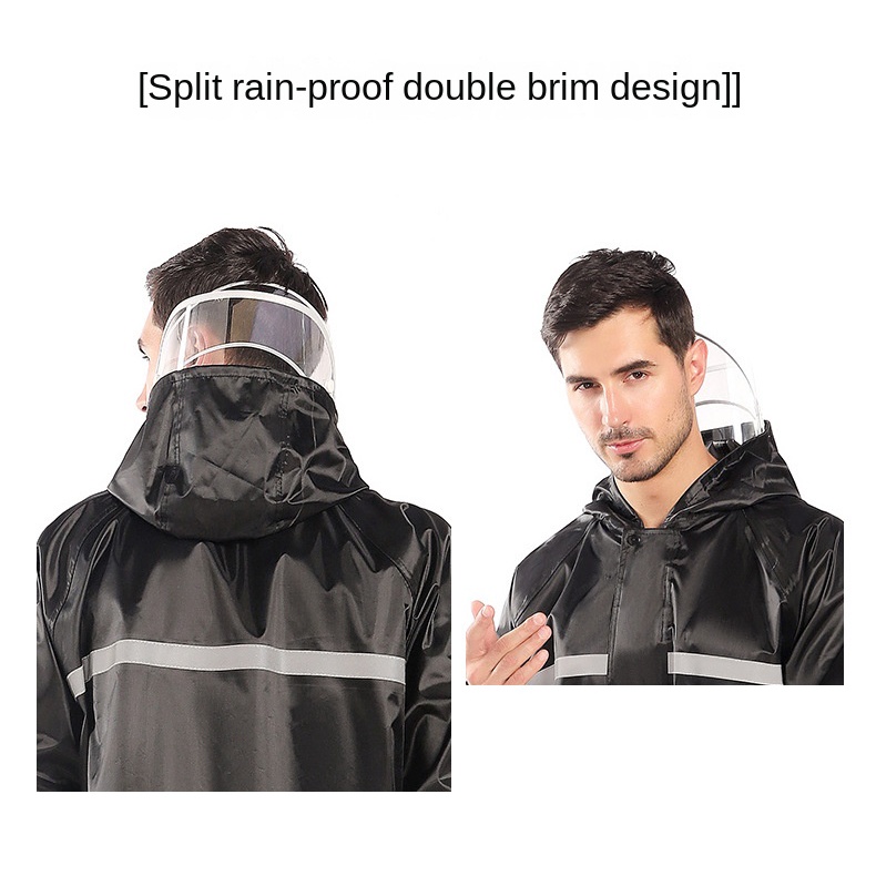Bộ Áo Mưa Vải Oxford Dày Dặn Phản Quang Dành Cho Người Lớn